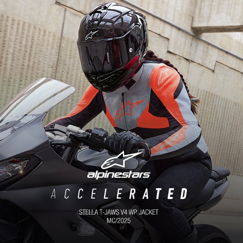 Jachetă motocicletă damă Alpinestars Stella T-Jaws 4 Waterproof negru-gri-rosu fluo