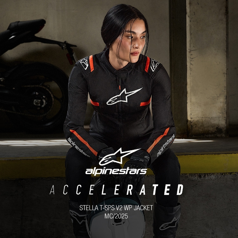 Jachetă moto de damă Alpinestars Stella T-SPS 2 Waterproof negru-alb-rosu fluo