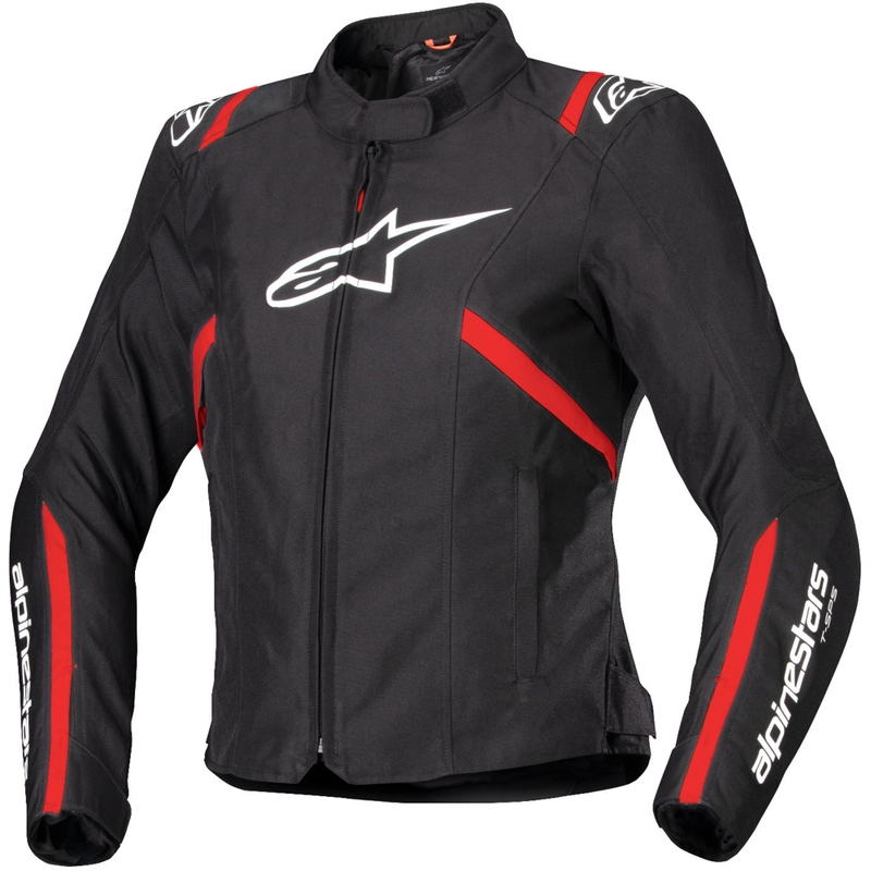 Jachetă moto de damă Alpinestars Stella T-SPS 2 Waterproof negru-alb-rosu fluo