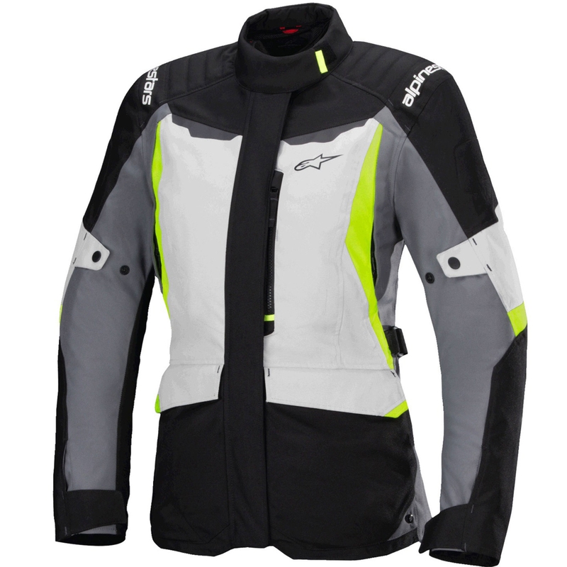 Geaca moto dama Alpinestars Stella ST-1 Impermeabil gri-negru-galben fluo