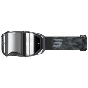 Ochelari de motocross Shot Lite Patrol gri cu plexiglas iridiu argintiu