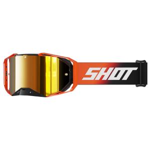 Ochelari de motocross Shot Lite portocaliu solid cu plexiglas iridiu portocaliu