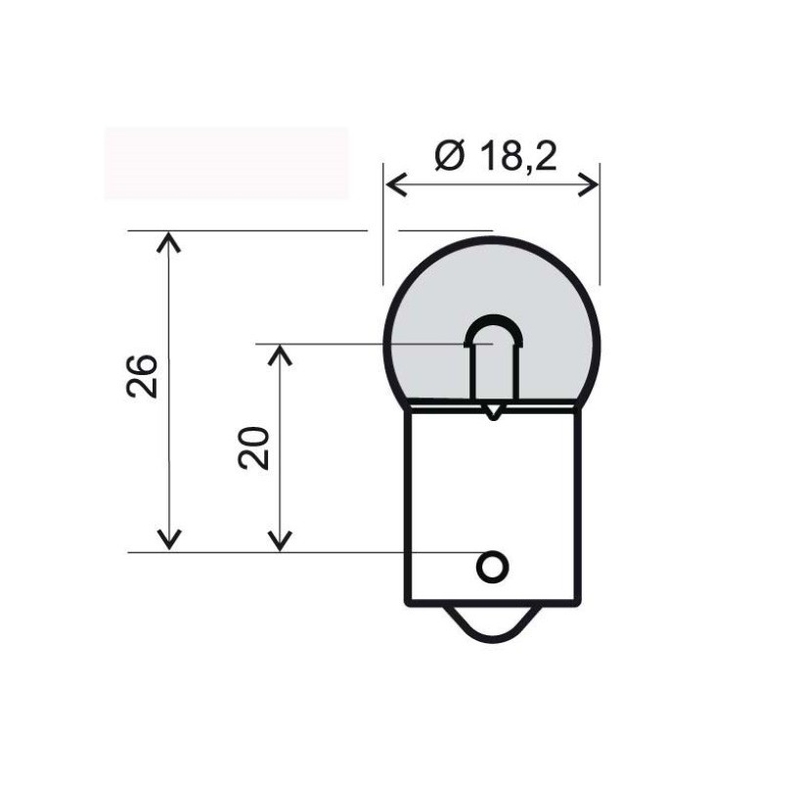 Lamp RMS BA15S G18 12V 10W