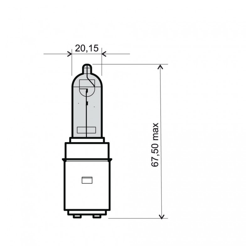 Lamp RMS BA20D 12V 35/35W