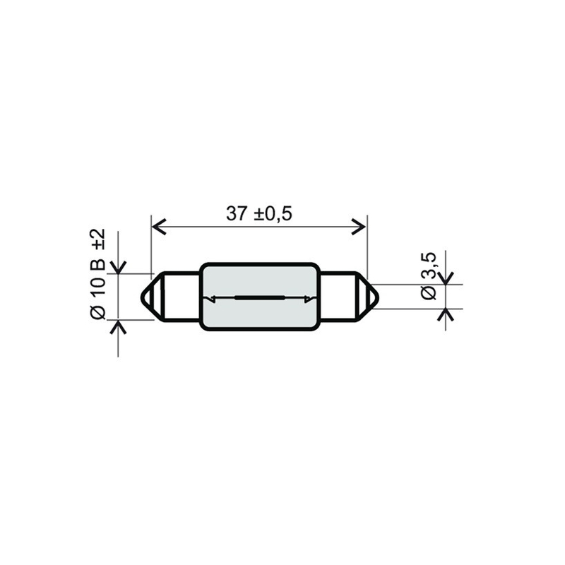 Lamp RMS T11x39 12V 5W