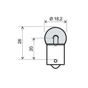 Lamp RMS 246510221 BA15S 12V 5W