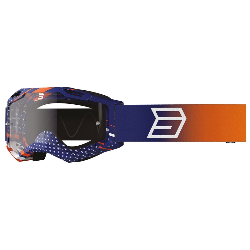Ochelari de motocross pentru copii Shot Rocket Kid 2.0 drop portocaliu cu plexiglas transparent