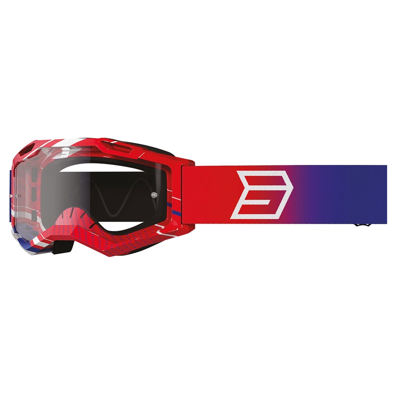 Ochelari de motocross pentru copii Shot Rocket Kid 2.0 drop patriot cu plexiglas transparent