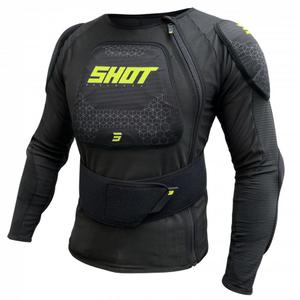 Protector de corp pentru copii Shot Airlight negru-galben fluo