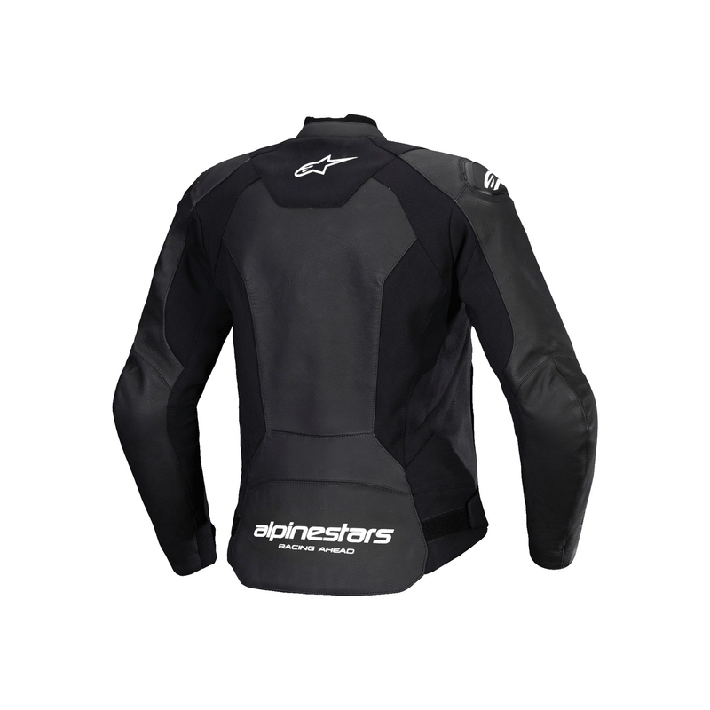 Jachetă de motocicletă din piele de damă Alpinestars Stella Faster 3 alb-negru