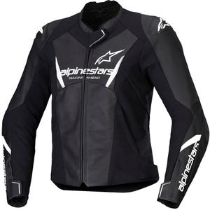 Jachetă de motocicletă din piele de damă Alpinestars Stella Faster 3 alb-negru