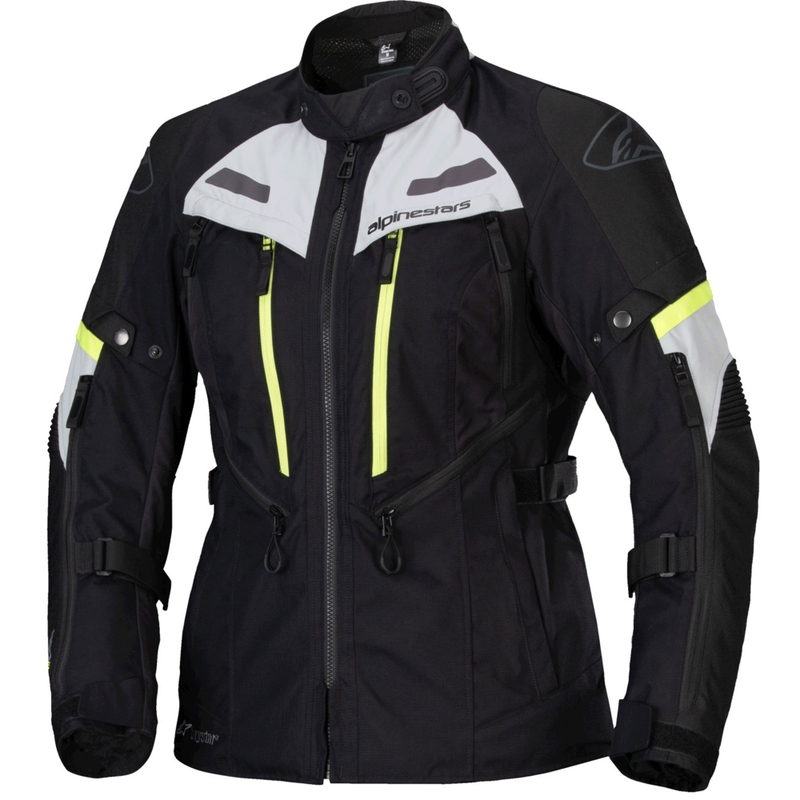 Geaca moto dama Alpinestars Stella Bogota PRO Drystar negru-gri-galben fluo