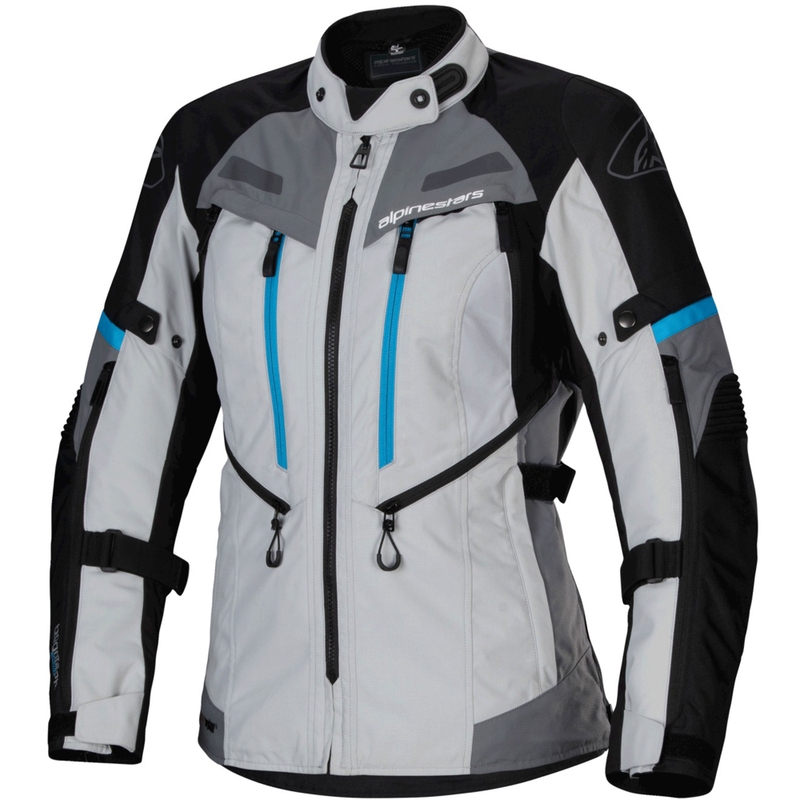 Geaca moto dama Alpinestars Stella Bogota PRO Drystar gri-negru-albastru
