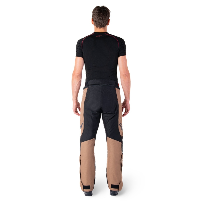 Pantaloni moto impermeabili Alpinestars ST-1 kaki-nisip-negru-rosu fluo