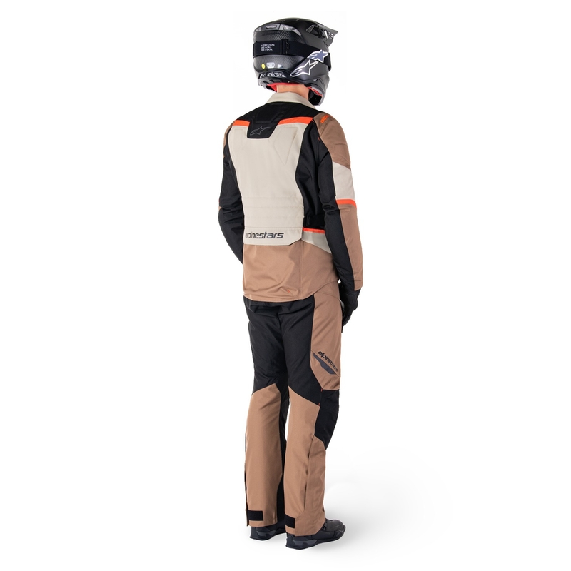 Pantaloni moto impermeabili Alpinestars ST-1 kaki-nisip-negru-rosu fluo