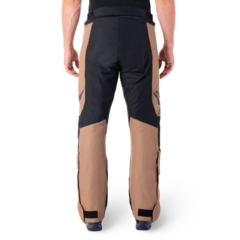 Pantaloni moto impermeabili Alpinestars ST-1 kaki-nisip-negru-rosu fluo