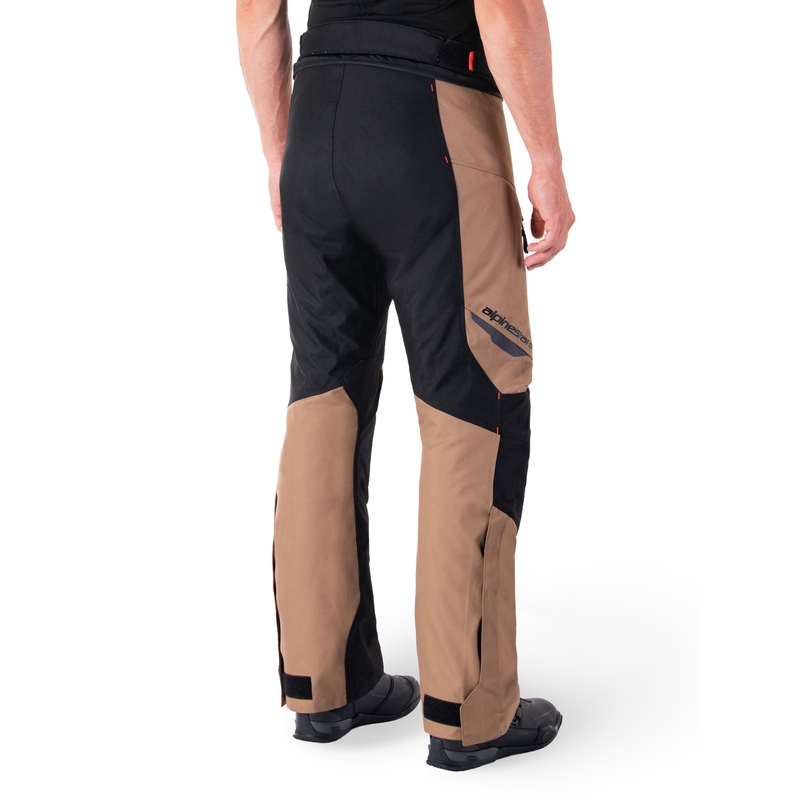 Pantaloni moto impermeabili Alpinestars ST-1 kaki-nisip-negru-rosu fluo