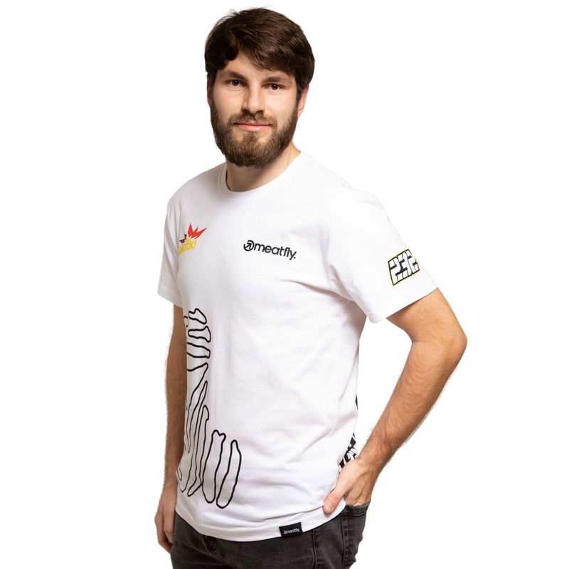 Tricou Meatfly Big Shock Dakar alb