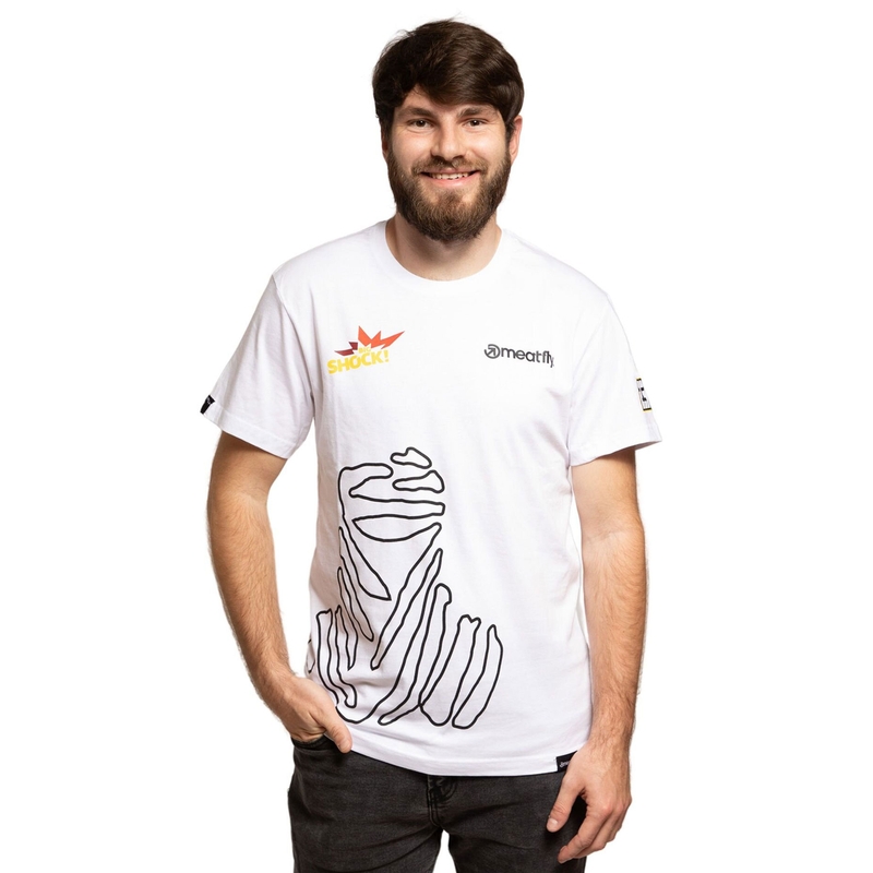 Tricou Meatfly Big Shock Dakar alb