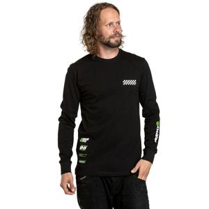 Tricou negru cu mânecă lungă Meatfly Appex