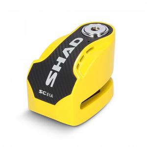 Disc lock with alarm SHAD SC61A C0S6103A galben pin 6mm