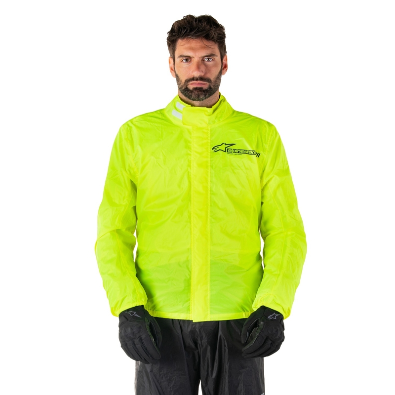 Geaca impermeabila Alpinestars Hurricane Rain 2 galben fluo