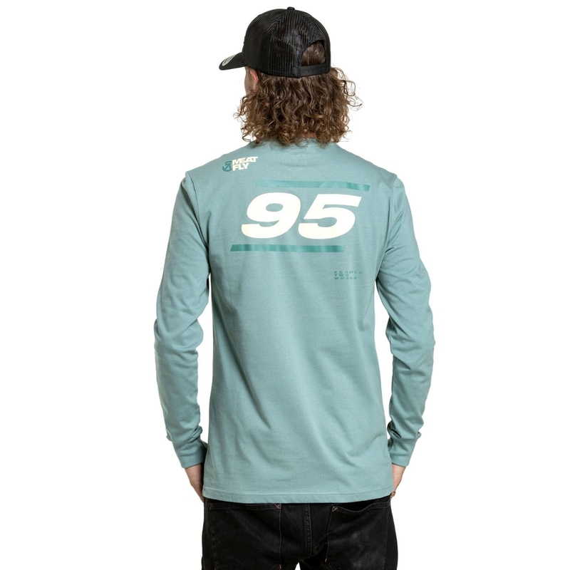 Tricou cu mânecă lungă Meatfly Appex Mint Blue