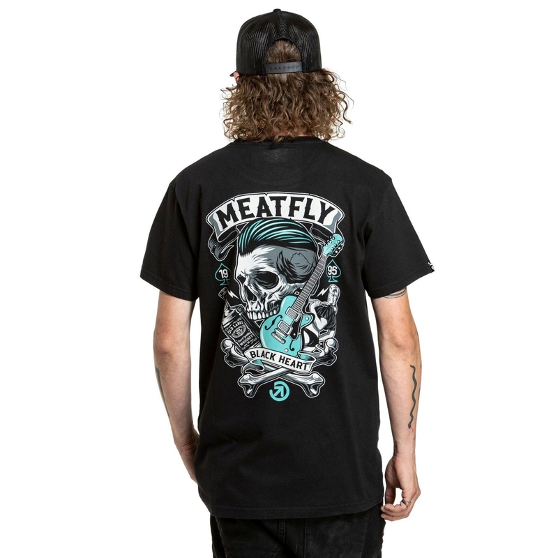 Tricou negru Meatfly Whisky Boy