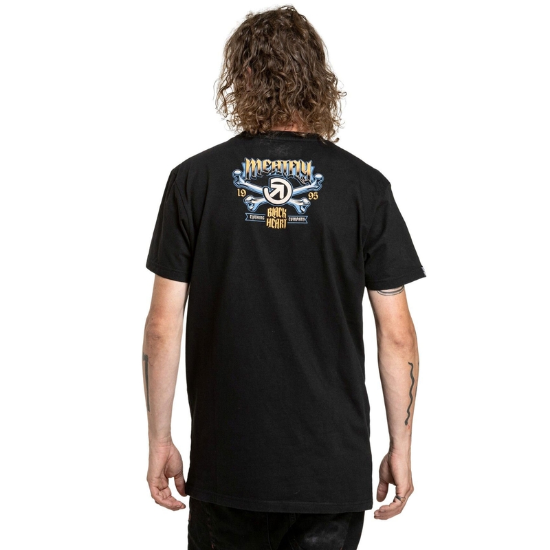 Tricou negru Meatfly Whisky Crossbones