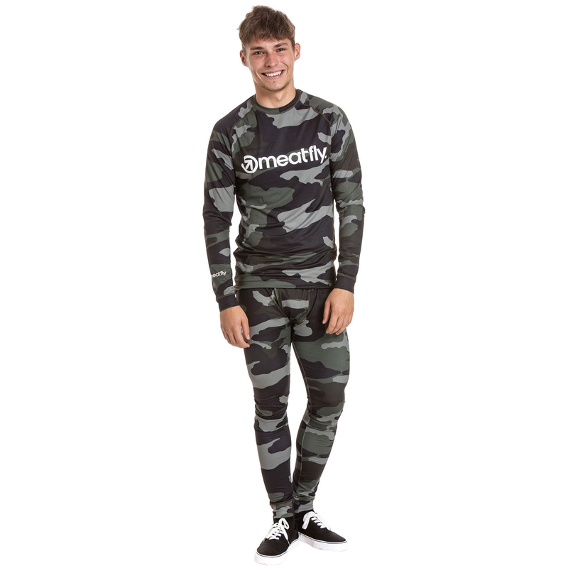Lenjerie termică Meatfly Sloan camo verde olive