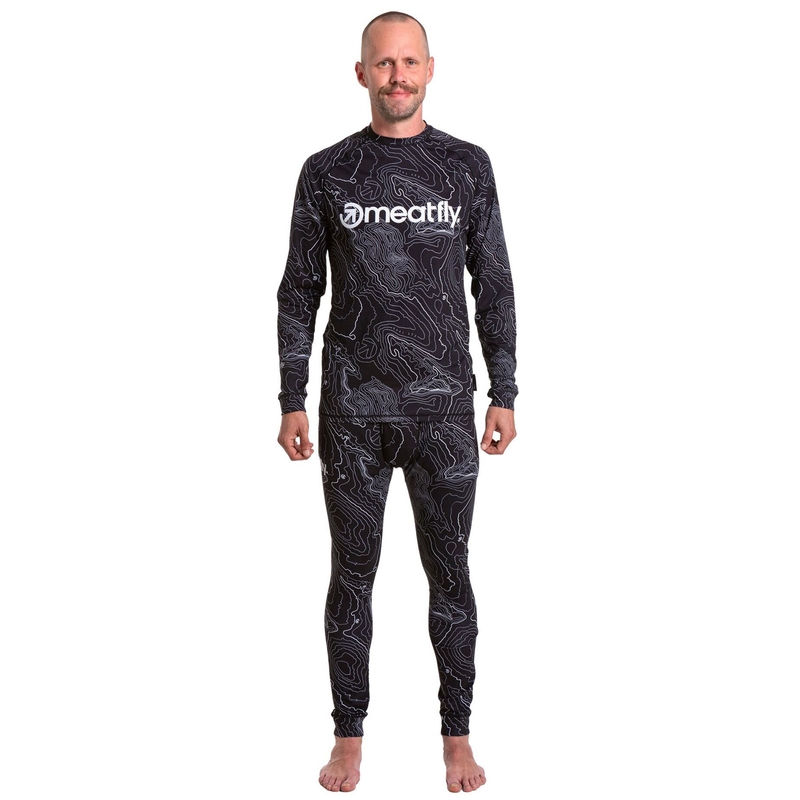 Lenjerie termică Meatfly Sloan negru-alb