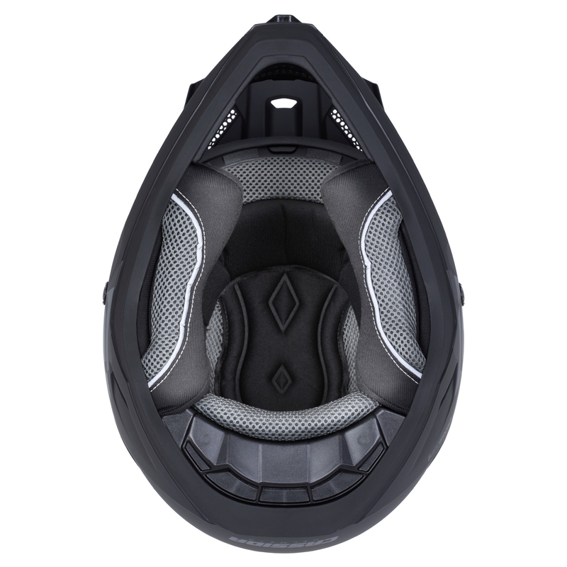Casca motocross Cassida Cross Cup 2 Napa galben fluo-negru-gri perlat