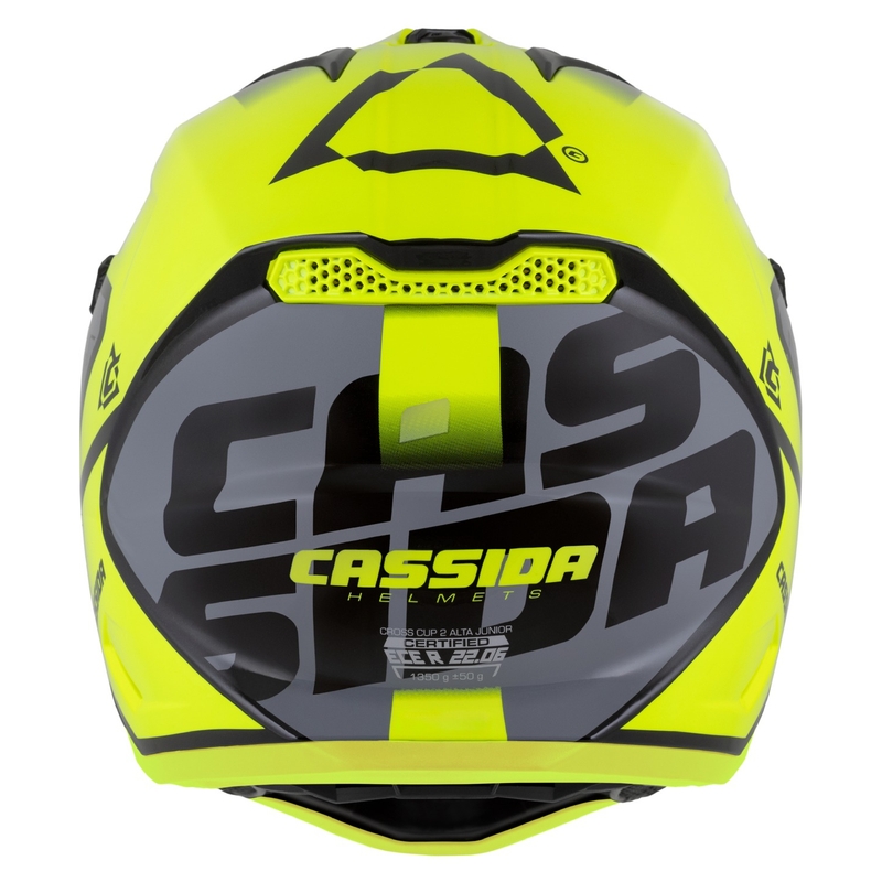 Casca Motocross Copii Cassida Cross Cup 2 Napa Galben Fluo-Negru-Grey Pearl
