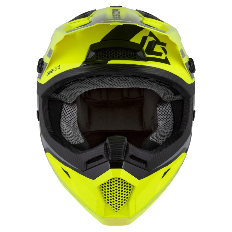 Casca Motocross Copii Cassida Cross Cup 2 Napa Galben Fluo-Negru-Grey Pearl