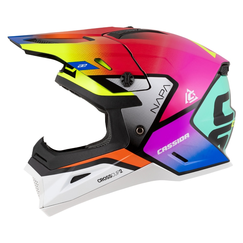 Casca motocross copii Cassida Cross Cup 2 Napa pearl multicolora