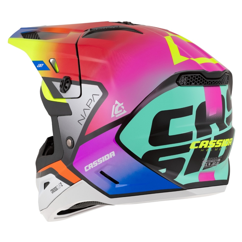 Casca motocross copii Cassida Cross Cup 2 Napa pearl multicolora