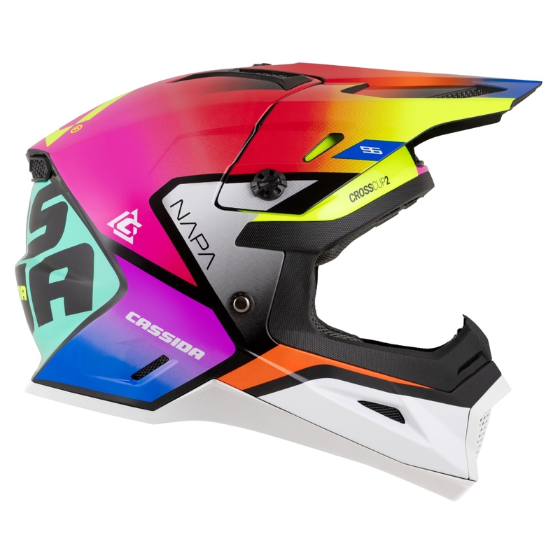 Casca motocross copii Cassida Cross Cup 2 Napa pearl multicolora