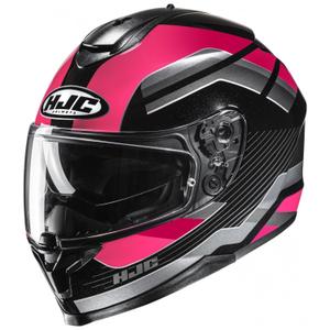Casca integrala moto HJC C70N Belis MC8 negru-roz