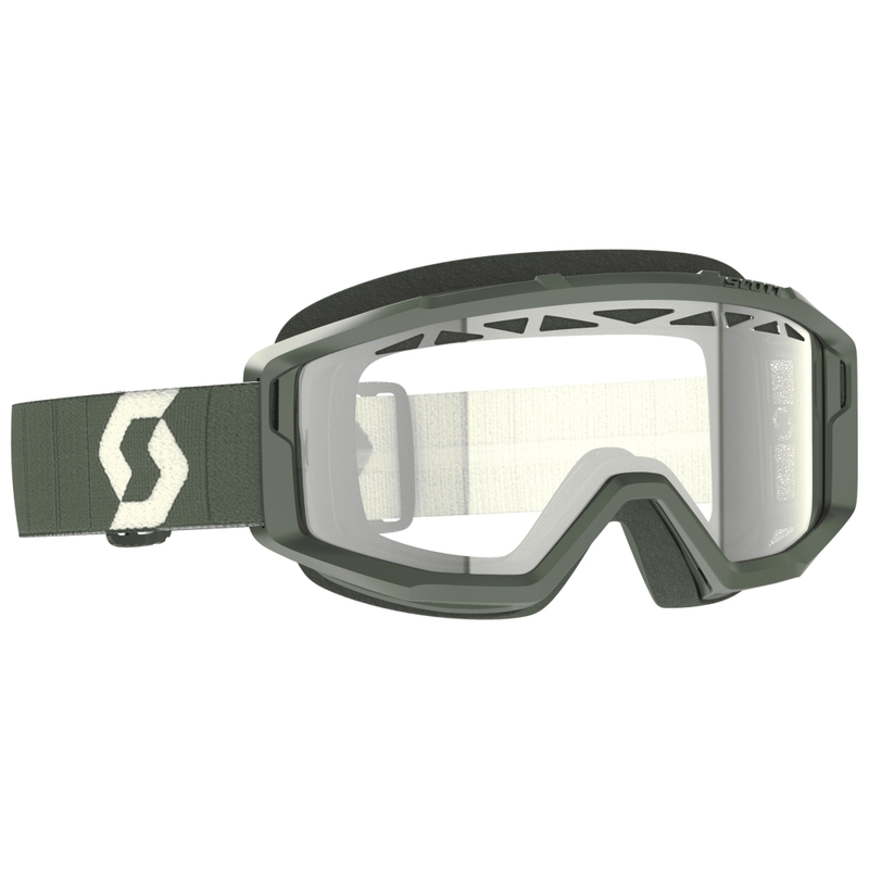 Ochelari de protecție SCOTT Primal Enduro de motocross kaki cu plexiglas transparent