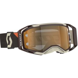 Ochelari de motocross SCOTT Prospect 2.0 AMP maro închis-bej cu plexiglas auriu