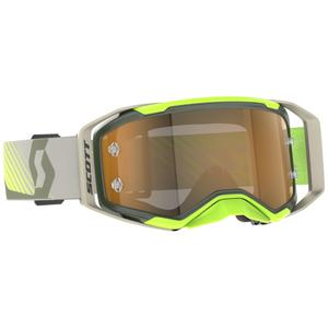 Ochelari de protecție SCOTT Prospect 2.0 AMP de motocross galben kaki-fluo cu lentilă aurie