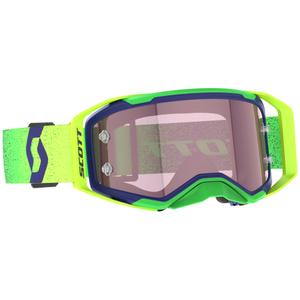 Ochelari de protecție SCOTT Prospect 2.0 AMP de motocross violet-galben fluo cu plexiglas roz