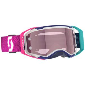 Ochelari de motocross SCOTT Prospect 2.0 AMP albastru-roz cu plexiglas roz