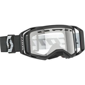 Ochelari de protecție SCOTT Prospect 2.0 Enduro de motocross alb-negru cu plexiglas transparent