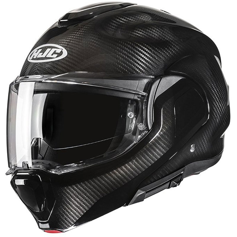 Cască de motocicletă rabatabilă HJC F100 negru carbon