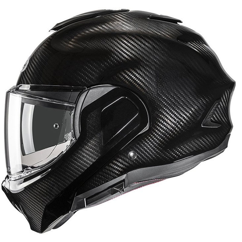Cască de motocicletă rabatabilă HJC F100 negru carbon