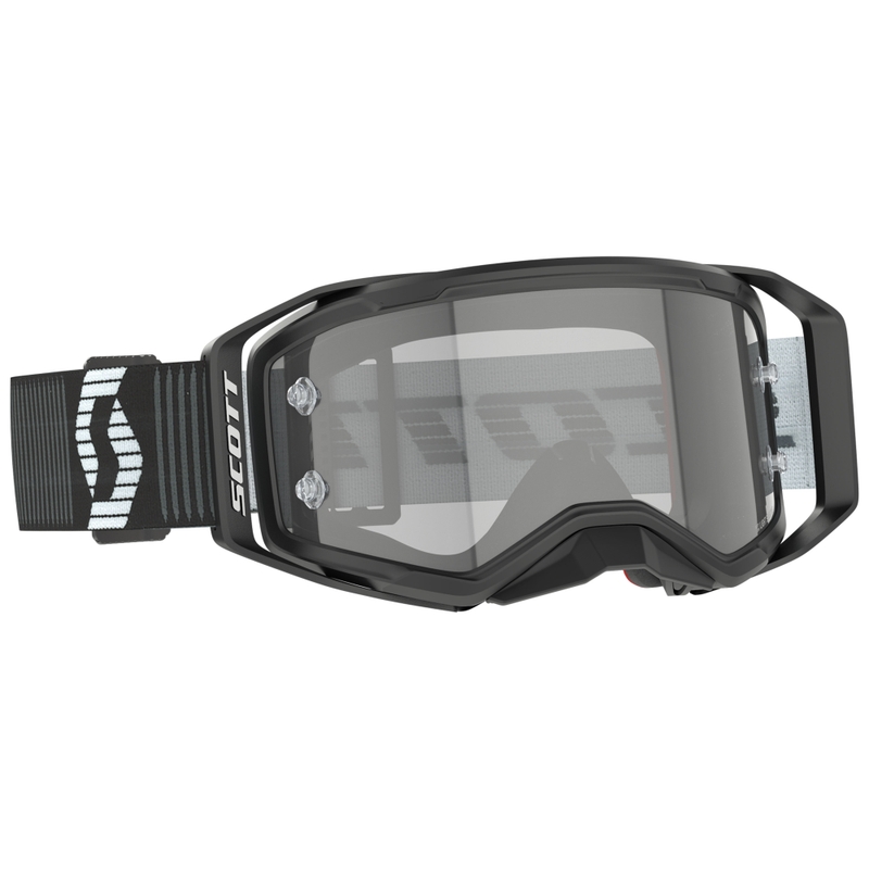 Ochelari de protecție de motocross SCOTT Prospect 2.0 LS alb-negru cu plexiglas sensibil la lumină