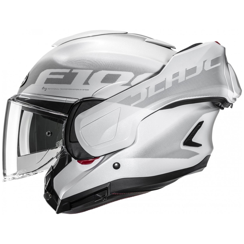 Cască de motocicletă rabatabilă HJC F100 Hetal MC10 alb-gri