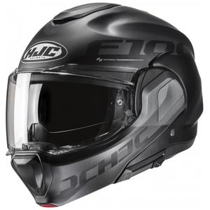 Cască de motocicletă rabatabilă HJC F100 Hetal MC5SF negru-gri