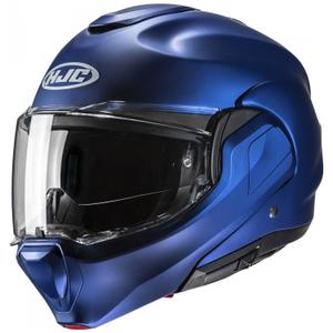 Casca de motocicleta HJC F100 Solid Semi Flip Up Albastru metalic